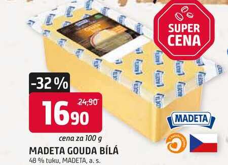 MADETA GOUDA BÍLÁ 48% tuku, 100g