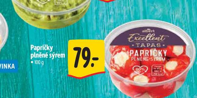 Papričky plněné sýrem 100 g