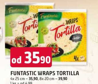 FUNTASTIC WRAPS TORTILLA 4x 25 cm
