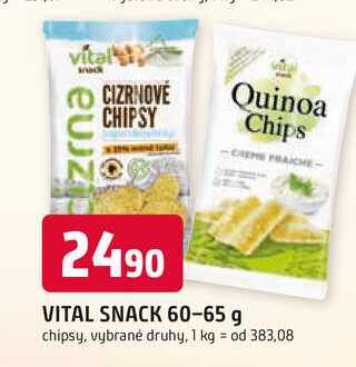 VITAL SNACK 60-65 g chipsy