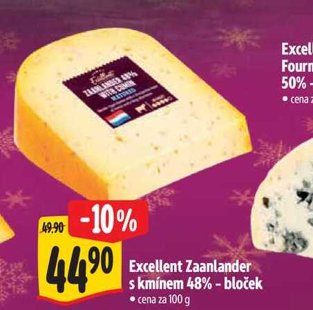 Excellent Zaanlander s kmínem 48% - bloček 100 g