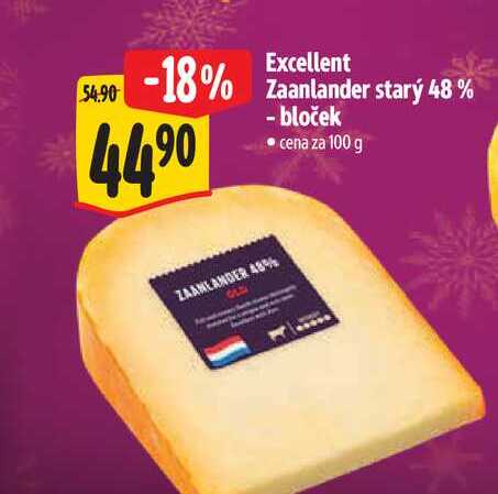 Excellent -18% Zaanlander starý 48 % 100 g