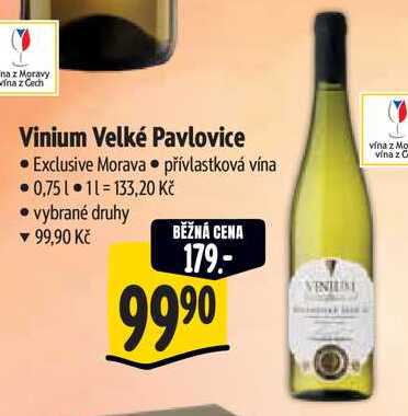 Vinium Velké Pavlovice Exclusive Morava, 0,75 l
