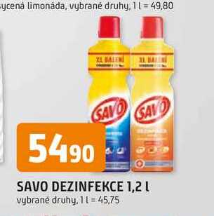 SAVO DEZINFEKCE 1,2 L 