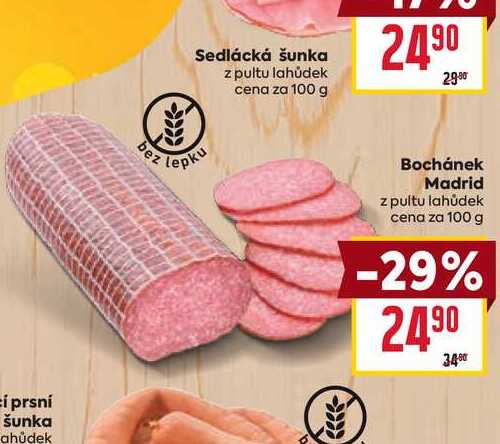 Bochánek Madrid z pultu lahůdek cena za 100 g