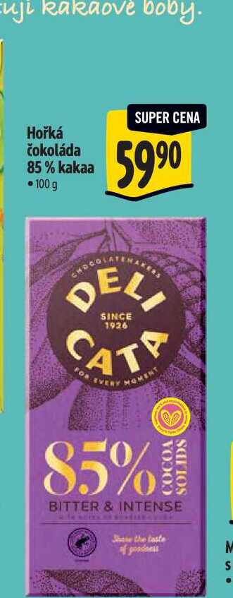  Hořká čokoláda 85% kakaa 100 g 