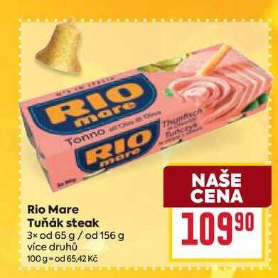Rio Mare Tuňák steak 3x od 65 g/ od 156 g 
