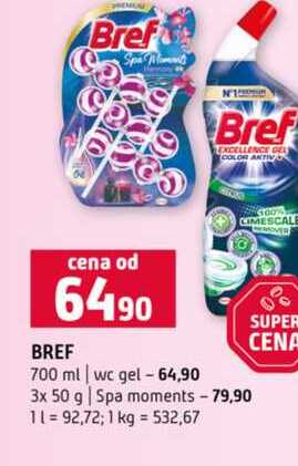 BREF 700 ml wc gel 3x 50 g