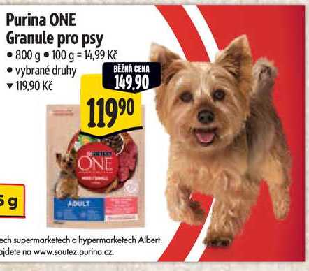 Purina ONE Granule pro psy, 800 g