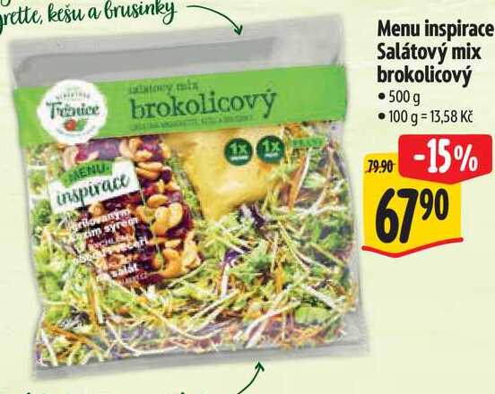 Menu inspirace Salátový mix brokolicový, 500 g 