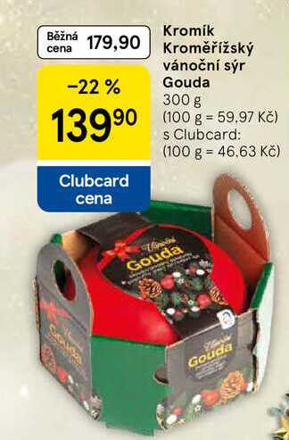 Kromik Kroměřížský vánoční sýr Gouda, 300 g 