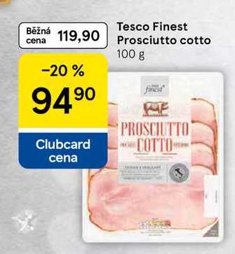 Tesco Finest Prosciutto cotto, 100 g