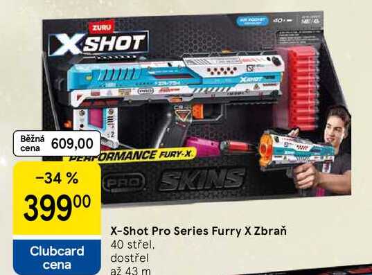 X-Shot Pro Series Furry X Zbraň 40 střel. dostřel až 43 m