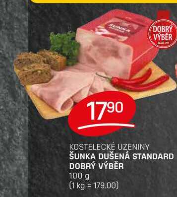 ŠUNKA DUŠENÁ STANDARD DOBRÝ VÝBĚR 100 g
