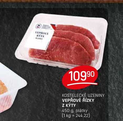 VEPŘOVÉ ŘÍZKY Z KÝTY 450 g, plátky 