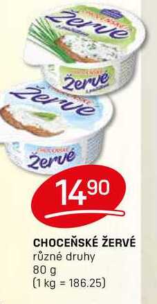 CHOCEŇSKÉ ŽERVÉ různé druhy 80 g