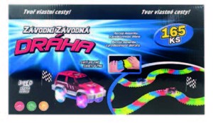 Dráha svítící ve tmě
s autíčkem