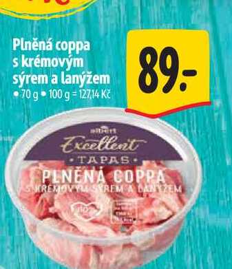 Plněná coppa s krémovým sýrem a lanýžem, 70 g