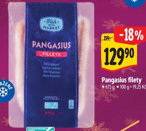 Pangasius filety, 675 g