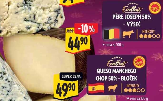 PÈRE JOSEPH 50% - VÝSEČ, cena za 100 g