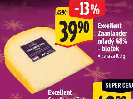 Excellent Zaanlander mladý 48% - bloček, cena za 100 g