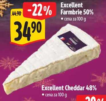 Excellent Farmbrie 50%, cena za 100 g
