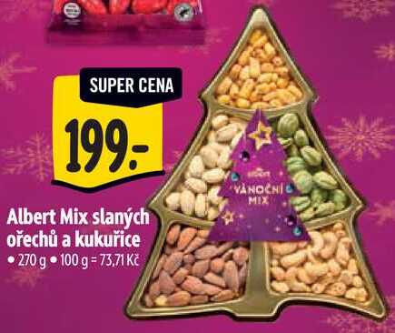 Albert Mix slaných ořechů a kukuřice, 270 g 
