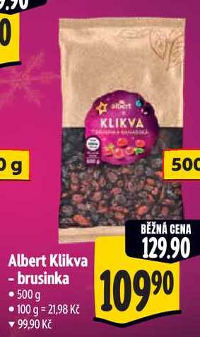 Albert Klikva - brusinka, 500 g