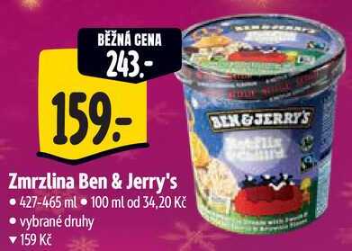 Zmrzlina Ben & Jerry's, 427-465 ml 