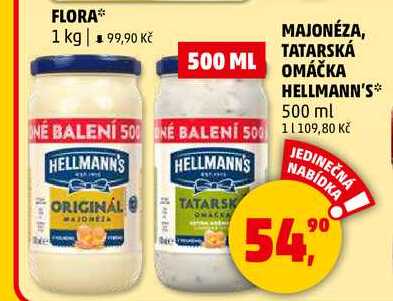 FMAJONÉZA, TATARSKÁ OMÁČKA HELLMANN'S, 500 ml