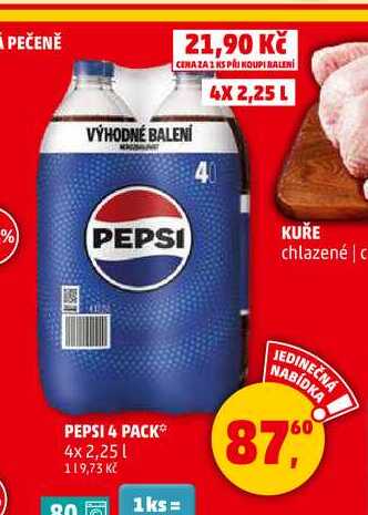 PEPSI, 4x 2,25 l