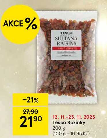 Tesco Rozinky, 200 g  