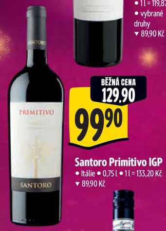 Santoro Primitivo IGP, 0,75 l