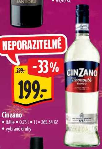 Cinzano, 0,75 l