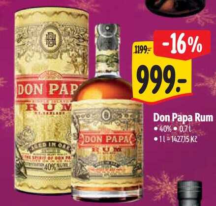 Don Papa Rum, 0,7 l