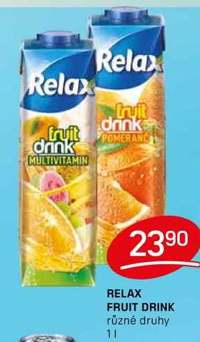 RELAX FRUIT DRINK různé druhy 1l