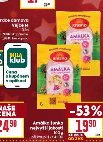 Amálka šunka nejvyšší jakosti 100 g