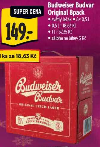 Budweiser Budvar Original 8pack, 8x 0,5 l