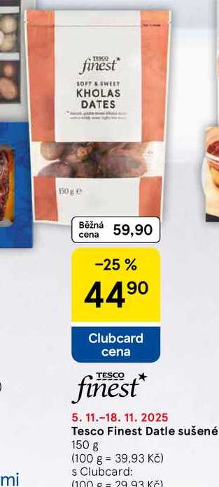 Tesco Finest Datle sušené, 150 g