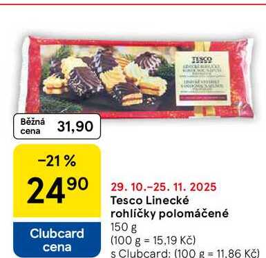 Tesco Linecké rohlíčky polomáčené, 150 g  