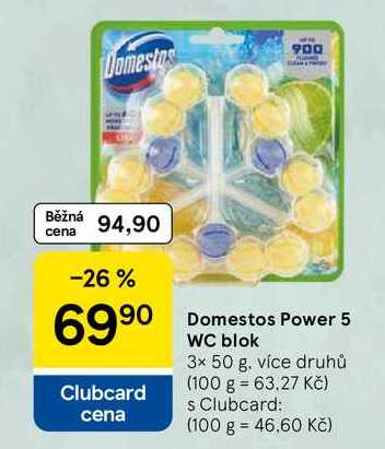 Domestos Power 5 WC blok, 3x 50 g, více druhů