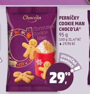 PERNÍČKY COOKIE MAN CHOCO'LA, 95 g