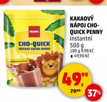 KAKAOVÝ NÁPOJ CHO-QUICK PENNY instantní, 500 g