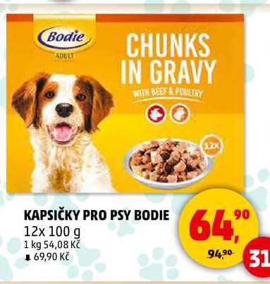 KAPSIČKY PRO PSY BODIE, 12x 100 g