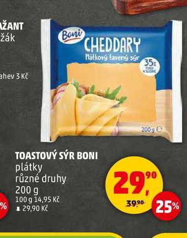 TOASTOVÝ SÝR BONI, 200 g 