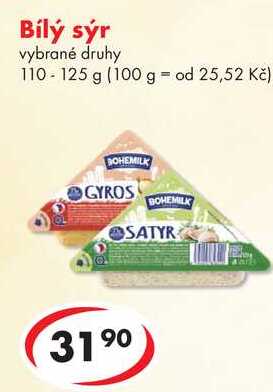 Bílý sýr, 110- 125 g