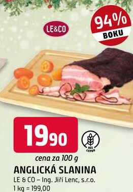 Le & Co Anglická slanina 100g