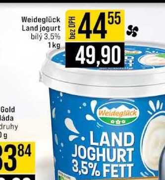 Weideglück Land jogurt bílý 3,5% 1kg 