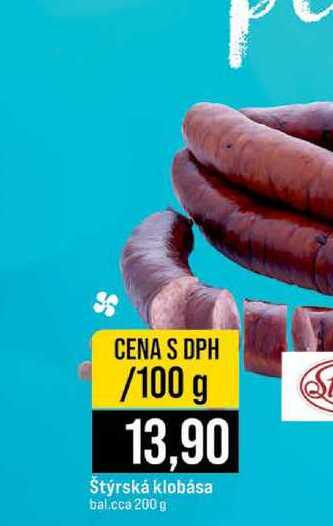 Stýrská klobása bal.cca 100 g