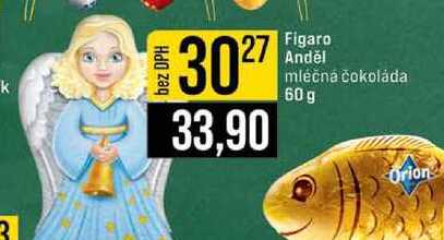 Figaro Anděl mléčná čokoláda 60g 